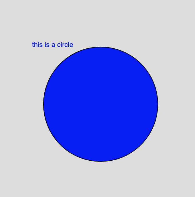 a blue circle